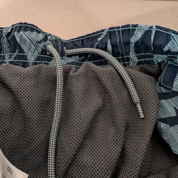 ⭐Columbia Men's Swim Shorts Blue Navy Palm Print Hidden Pocket Size Medium⭐ - Picture 4 of 12